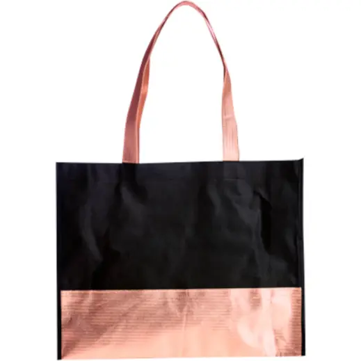 Ladies Non-Woven Glamour Shopper Rose Gold